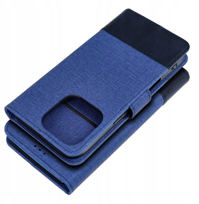 Këllëf libër OEM GOMMA Book për iPhone 17 Pro Max, TPU, me xhepa për karta, blu