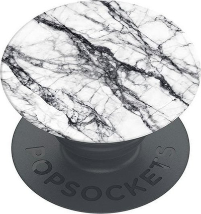 Mbajtëse telefoni Popsockets White Stone Marble 2, grip edhe stand, mermer i bardhë