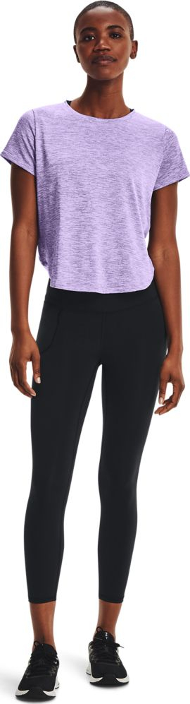 Bluzë sportive Under Armour Tech Vent me mëngë të shkurtra, për goca, ngjyrë vjollcë