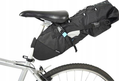 Çantë selesh biçiklete Fischer Saddle Bag MTB XL, që s’e zë uji, najlon PVC, e zezë