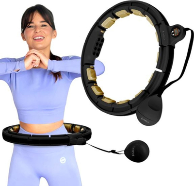 Set hula hop BR163 Sport HHM13, me magnet dhe peshë, ngjyrë ari