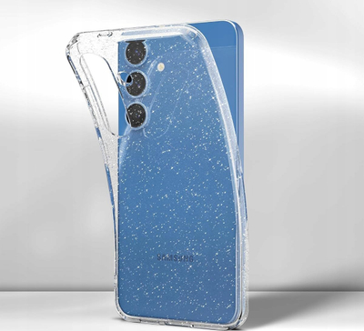 Kapak telefoni Spigen Liquid Crystal Glitter, për Galaxy S25, transparent me shkëlqim
