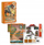 Set lojrash CollectA Prehistoric World Playbook, mini figura dinozaurësh, kuti që merret me vete, portokalli