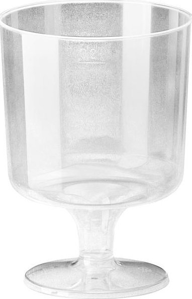 Gotë plastike vere Goblet, 200 ml, set me 10 copë, transparente
