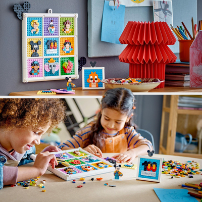 Set LEGO Disney 100 Years of Iconic Disney Animations 43221, 12 panele, minifigurë Mickey Mouse, shumëngjyrësh