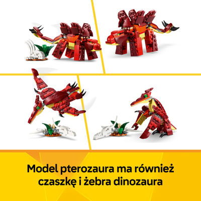 Lodër ndërtimi LEGO Creator Fierce Dinosaur 31058, 3 në 1, 7+, shumëngjyrëshe