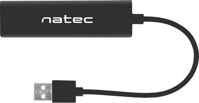 USB Hub Natec Dragonfly, 3 porte, e zezë