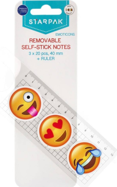 Set etiketa indeksi me vizore Starpak Emo, 40mm, 3×20 fletë, shumëngjyrëshe