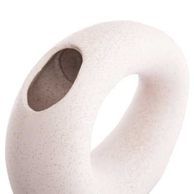 Dekor tavoline qeramike Ellipto 23x8x15,5Hcm (HM4645.01), bardhë