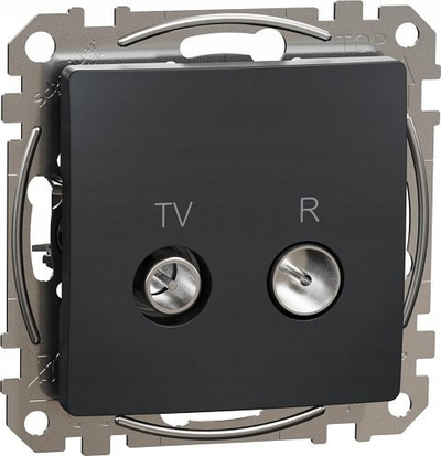 Prizë R TV Schneider Electric Sedna Design, terminal murale, black anthracite