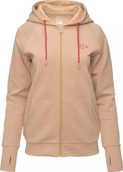 Bluza Elbrus Runa II Sweatshirt W, poliester pambuk, me zinxhir të plotë, bezhë
