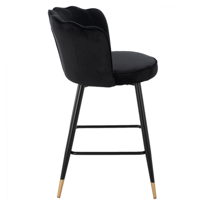 Stol velvet + metal 50×50×90 cm (HM8736.04), zezë