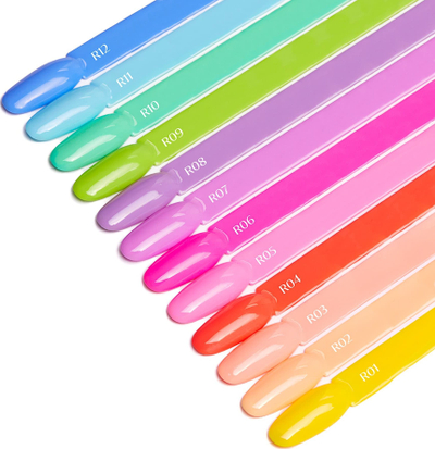 Llakk thonjsh Enamel Ocho Nails Hybrid Rainbow R04, 5 g, me ngjyrë shumëngjyrëshe