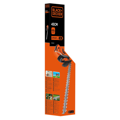 Gërshërë kopshti Black & Decker GTC1845L20, 18V Li Ion, teh 45 cm, portokalli e zezë