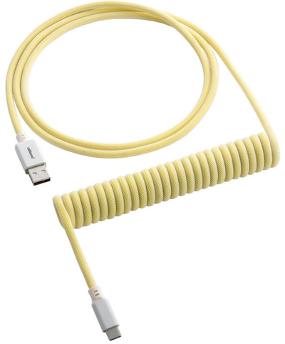 Kabllo spirale CableMod Classic, USB-C/USB-A, 1.5m, e verdhë e çelët