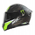 Helmetë integrale Nox N401 Crower, polikarbonat, vizor kundër diellit, e zezë verdhë fluo, S