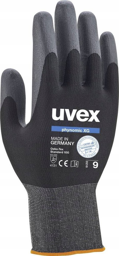 Doreza pune mbrojtëse Uvex Phynomic XG 6007011, madhësia 11, poliamid, EN 388, gri me të zezë