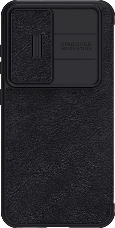 Mbrojtëse telefoni Nillkin Qin Book Pro për Samsung Galaxy S23 Plus, lëkurë PU, kapak rrëshqitës kamere, e zezë