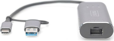 Мрежен адаптер Digitus DN-3028, 2.5 Gbit/s, USB 3.0 Type A, сив