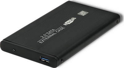 Kuti e jashtme Qoltec Pocket, për disk 2.5" HDD SSD, USB 2.0 SATA3, e zezë