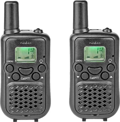Radiolidhje Nedis PMR, 8 kanale, rreze 5 km, të zeza