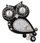 Brosh Owls, i zi/argjendi, woman