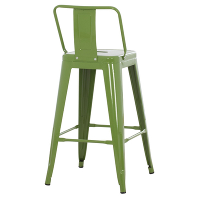 Stol metalik Melita 42×42×98 cm (HM8574.13), gjelbër