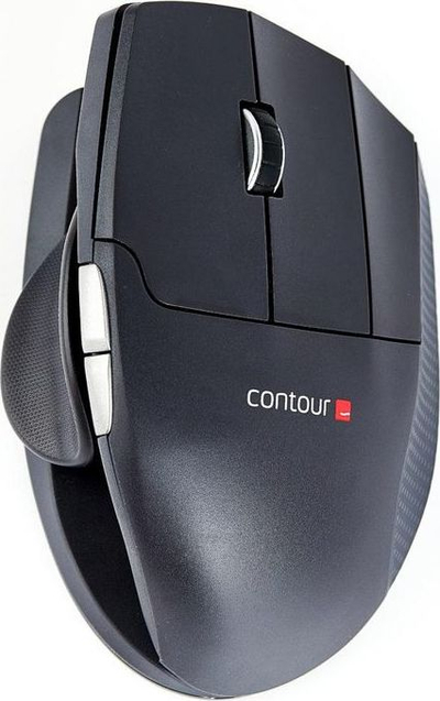 Maus Contour Design Unimouse ergonomic për dorën e majtë, 2800 DPI, USB Type A, i zi