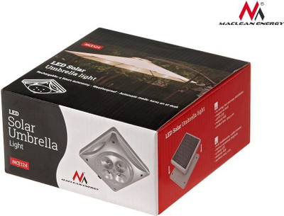 Llambë solare LED Maclean, 4 x 0.14 W, e argjendtë
