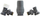 Set termostatik radiatorësh HEATBASE Standard, 1/2" M x 1/2" F, këndor, grafit