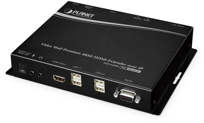 Приемник за видео ѕид PLANET IHD-420PR, 4K 60Hz HDMI преку IP, PoE, црн