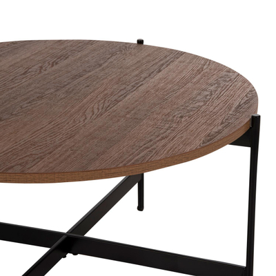 Tavolinë për kafe Φ80x45Hcm (HM9588.04), bardhë/ zezë