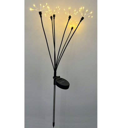 Llambë diellore dekorative Saska Garden, 72cm, 60 LED, e zezë