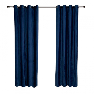 Set perde Heinner, 2 copë, 140x270 cm, poliester, blu