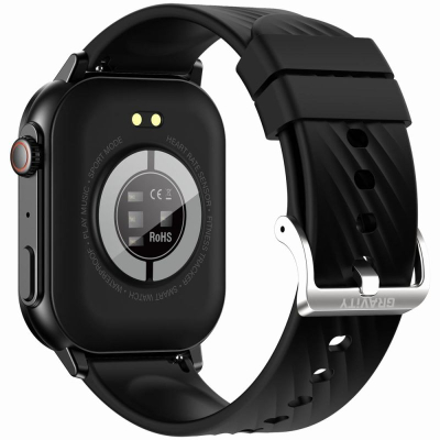 Ora e zgjuar Gravity GT15-1, ekran 2.04", Bluetooth 5.0, e zezë