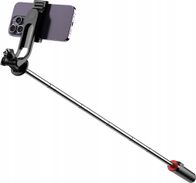 Shkop selfie teleskopik WC1Y3S, tripod 1.3m, me mbajtëse telefoni, i zi