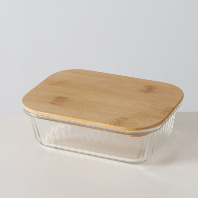Set kavanozash Boltze Home Luka, 2L, xham i tejdukshëm, kapak prej bambuje natyrale