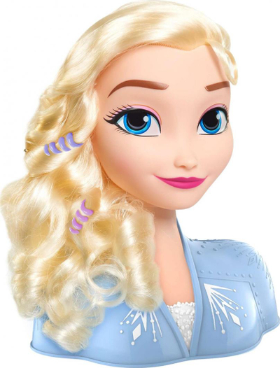 Kokë stilimi Disney Frozen 2 Elsa, me 16 aksesore, për kalama, bjonde