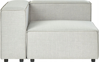 Modul këndi divani APRICA Linen, 120x120 cm, me stof poliester, gri e hapur