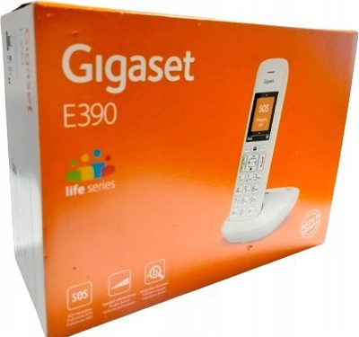 Telefon pa Tela Gigaset E390, Analog DECT, Caller ID, i bardhë