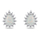 Set vathë dhe aksesor për qafore Brilio Silver SET244W, të argjendtë/bardhë