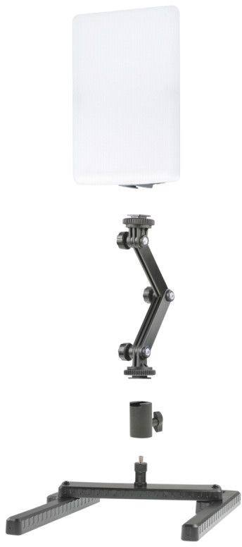 Lampë tavoline Kaiser Fototechnik LED 5850, dritë e bardhë, gri