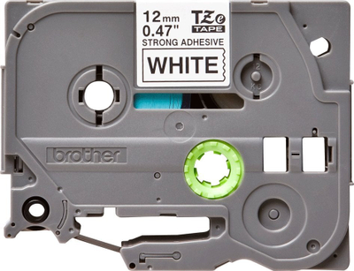Shirit etiketash Brother TZe-S231, 12mm, laminat, i bardhë me shkrim të zi