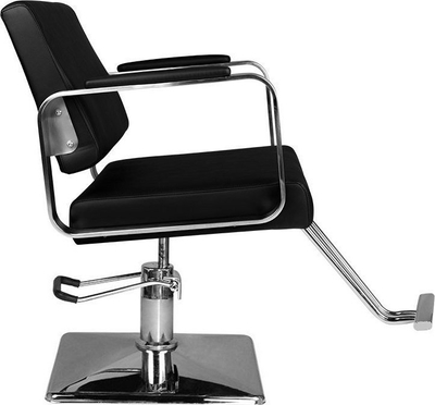 Karrige frizerie Activeshop Hair System HS202, lëkurë ekologjike, lartësi e rregullueshme, e zezë