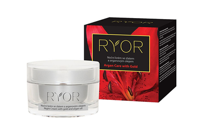 Krem nate për fytyrë Ryor, gold and argan oil, 50 ml