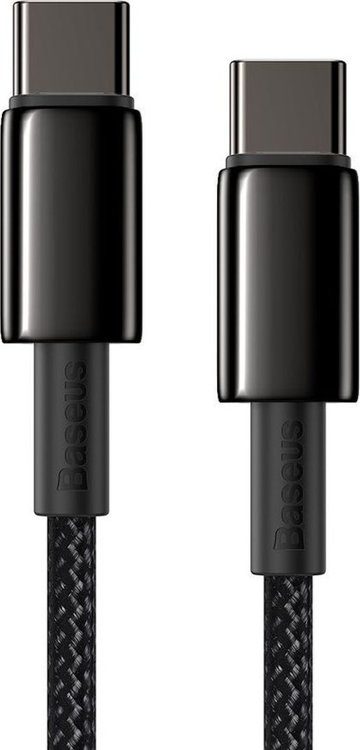 Kabllo USB Baseus CATWJ-01, USB C në USB C, 1m, 100W, e zezë