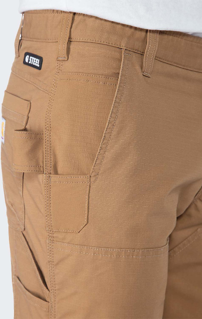 Панталони за работа Carhartt Steel Rugged Utility Work, relaxed fit, за мажи, кафеави