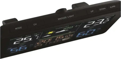 Stacion moti EMOS Home E5111, ekran me ngjyra, sensor wireless, i zi