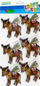 Ngjitëse 3D Craft with Fun Christmas Donkey, për dekorime festive, shumëngjyrëshe
