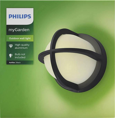 Llambë muri e jashtme Philips MyGarden Astilbe, E27, alumini, e bardhë